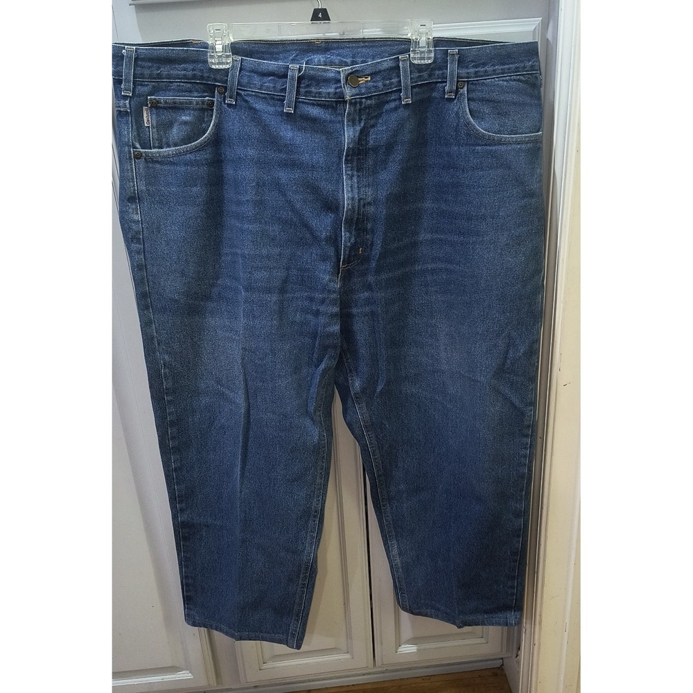 Carhartt B17 DST Relaxed Fit Jeans Mens 46x30 Dark Stone Wash Denim Workwear